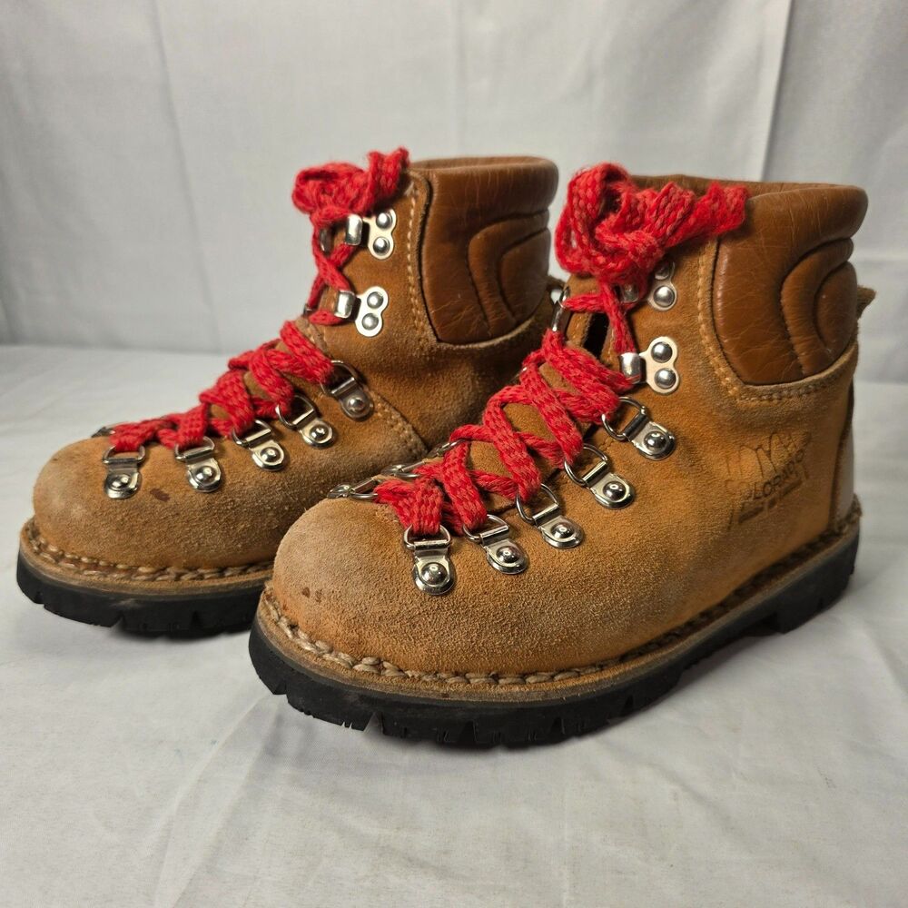 Kinney Vintage Italy Suede Leather Hiking Mountaineer Boots Women’s Size 5